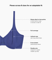 Ever Flexing™ Underwire Bra: Deep Cobalt