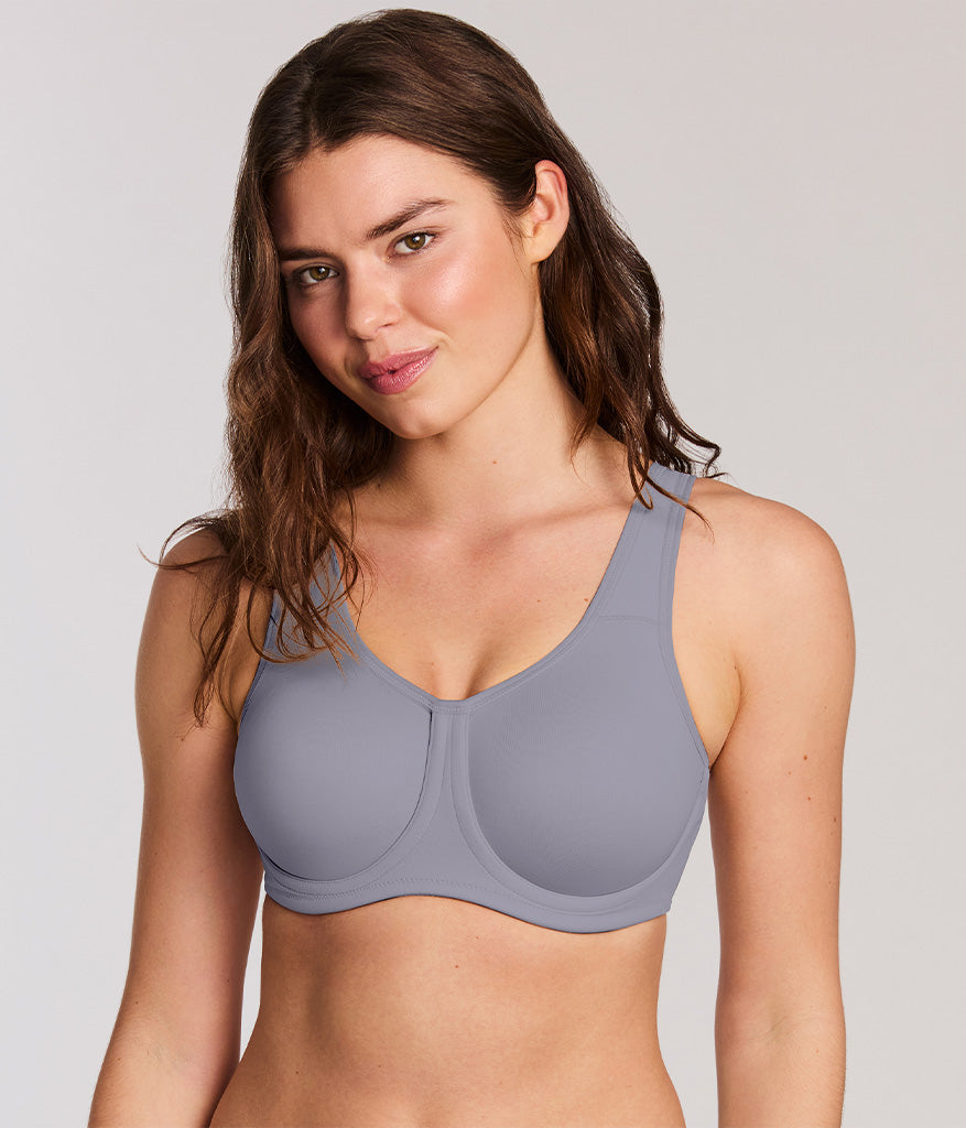Simone Sport Underwire Bra: Dapple Gray