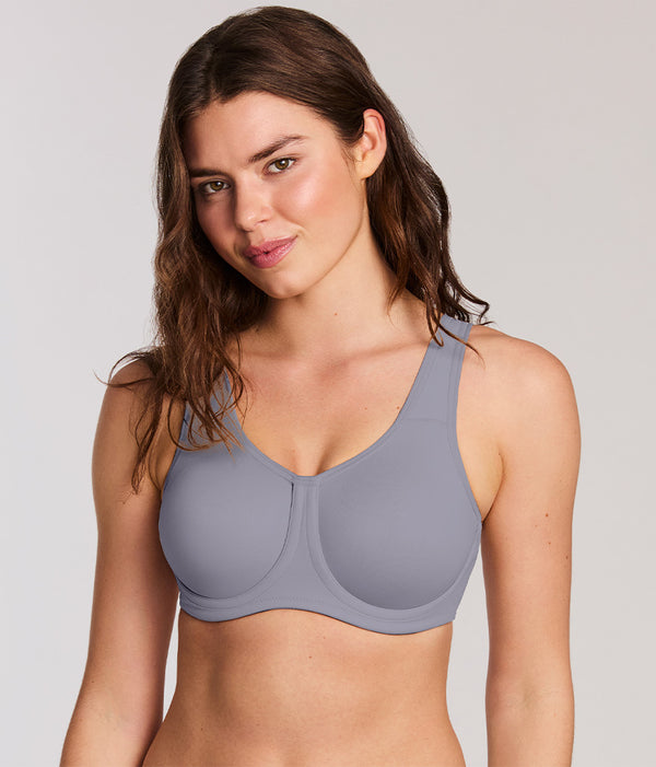 Simone Sport Underwire Bra: Dapple Gray