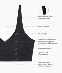 Easy Like Sunday™ Wire Free Bra: Black
